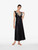 Black silk satin long nightgown with frastaglio_9