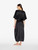 Black long silk robe with  macramé_8