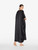 Black long silk robe with  macramé_14