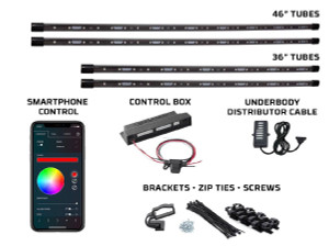 LED GLOW 4 PIECE MILLION COLOR LED UNDERCAR KIT BLUETOOTH CONTROLLED (LU-UB-MBT40.2)