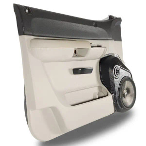 Custom Speaker Pods Single 10″ and Single 3.5″ Speaker Pods for the Front Door of a 07-09 Chevrolet Silverado-GMC Sierra Lower Handle
