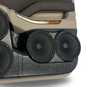 Dual 8″ Speaker Pods for the Rear Door of a 15-20 GM Full Size SUV Dual 8″ Speaker Pods for the Rear Door of a 15-20 GM Full Size SUV
