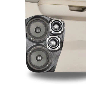 Dual 6.5″ and Dual 4″ Speaker Pods for the Rear Door of a 07-14 GM Full Size Truck Upper Handle Dual 6.5″ and Dual 4″ Speaker Pods for the Rear Door of a 07-14 GM Full Size Truck Upper Handle