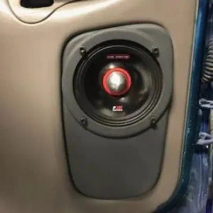 Flangeless Single 6.5″ Speaker Pods for the Rear Door of a 00-06 GM Full Size Truck Full Size Rear Door Flangeless Single 6.5″ Speaker Pods for the Rear Door of a 00-06 GM Full Size Truck Full Size Rear Door