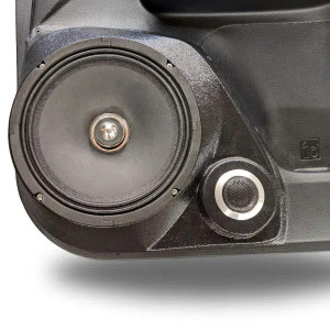 Single 8″ and Single Tweeter Speaker Pods for the Front Door of a 16-23 Toyota Tacoma Single 8″ and Single Tweeter Speaker Pods for the Front Door of a 16-23 Toyota Tacoma