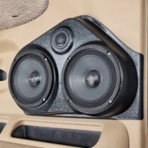 Dual 6.5″ and Single Tweeter Speaker Pods for the Front Door of a 99-01 Dodge Ram Extended Cab Dual 6.5″ and Single Tweeter Speaker Pods for the Front Door of a 99-01 Dodge Ram Extended Cab