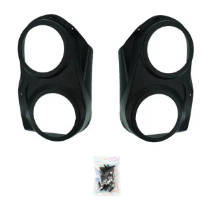 Custom Speaker Pods Dual 6.5″ Speaker Pods for the Front Door of a 10-13 Chevrolet Silverado-GMC Sierra Lower Handle Manual Window