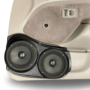 Custom Speaker Pods Dual 6.5″ Speaker Pods for the Front Door of a 01-04 Toyota Tacoma Both Manual and Electric Windows