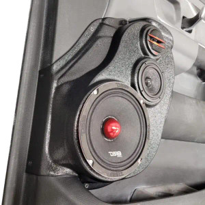 Custom Speaker Pods Single 6.5″ and Single 3.5″ and Single Tweeter Speaker Pods for the Front Door of a 19-23 Dodge Ram 1500
