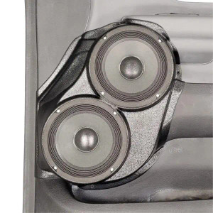 Dual 6.5″ Speaker Pods for the Front Door of a 19-23 Dodge Ram 1500 Dual 6.5″ Speaker Pods for the Front Door of a 19-23 Dodge Ram 1500