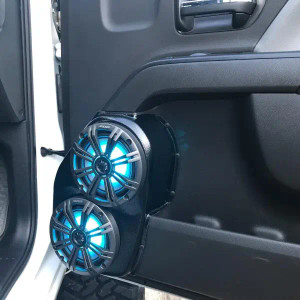 Dual 6.5″ Speaker Pods for the Front Door of a 14-18 Chevrolet Silverado-GMC Sierra Dual 6.5″ Speaker Pods for the Front Door of a 14-18 Chevrolet Silverado-GMC Sierra