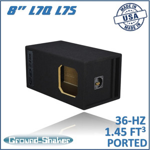 black 8" large single ported solo-baric sub box black 8" large single ported solo-baric sub box