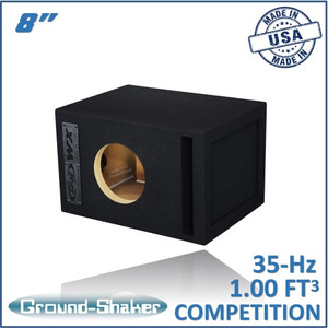 black 8" single reinforced ported sub box black 8" single reinforced ported sub box