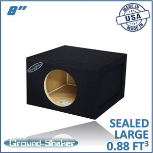 black 8" single sealed large sub box black 8" single sealed large sub box