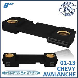 01-13 Chevy Avalanche Black 8" Dual Sealed Subwoofer Box