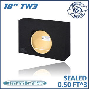 black 10" single sealed truck sub box, fits jl 10tw3 black 10" single sealed truck sub box, fits jl 10tw3