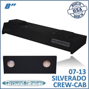 black 8" dual sealed sub box, fits 07-13 chevy silverado crew-cab black 8" dual sealed sub box, fits 07-13 chevy silverado crew-cab