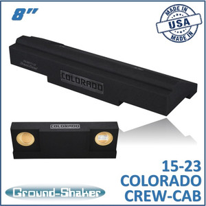 black 8" dual sealed sub box, fits 15-24 chevy colorado crew-cab black 8" dual sealed sub box, fits 15-24 chevy colorado crew-cab