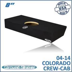 Chevy Colorado & GMC Canyon Crew-Cab 2004-2012 Black 8" Single Sealed Subwoofer Box
