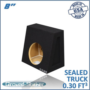 Ground Shaker GS-ST18B Black 8" Single Sealed Truck Subwoofer Box