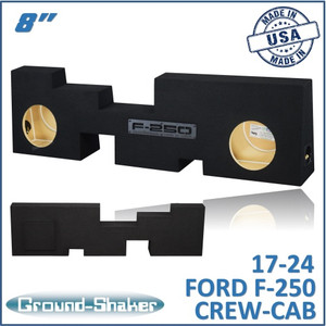 17-24 Ford F-250 Crew-Cab Black 8" Dual Sealed Subwoofer Box