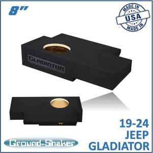 black 8" single sealed sub box, fits 19-24 jeep gladiator black 8" single sealed sub box, fits 19-24 jeep gladiator