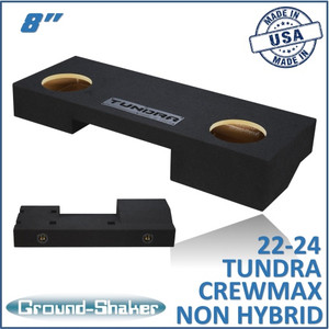 22-24 Toyota Tundra Crew-Max (non-Hybrid) Black 8" Dual Sealed Subwoofer Box