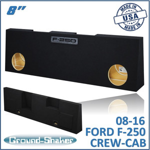 black 8" dual sealed sub box, fits 08-16 ford f-250 crew-cab black 8" dual sealed sub box, fits 08-16 ford f-250 crew-cab