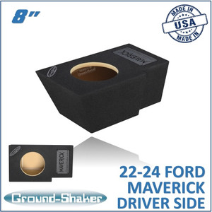 22-24 Ford Maverick (driver Side) Black 8" Single Sealed Subwoofer Box