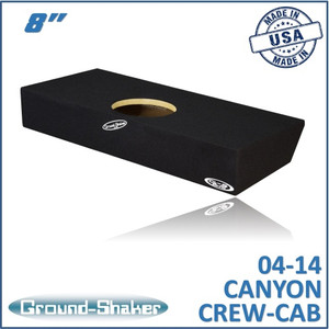 black 8" single sealed sub box, fits 04-14 gmc canyon crew-cab black 8" single sealed sub box, fits 04-14 gmc canyon crew-cab