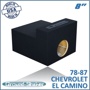 black 8" single sealed sub box, fits 78-87 chevy el camino black 8" single sealed sub box, fits 78-87 chevy el camino