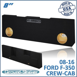 black 8" dual sealed sub box, fits 08-16 ford f-350 crew-cab black 8" dual sealed sub box, fits 08-16 ford f-350 crew-cab