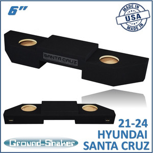 black 6" dual sealed sub box, fits 21-24 hyundai santa cruz black 6" dual sealed sub box, fits 21-24 hyundai santa cruz