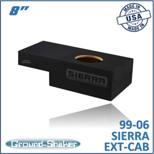 black 8" single sealed sub box, fits 99-06 & 07 classic chevy gmc sierra ext-cab black 8" single sealed sub box, fits 99-06 & 07 classic chevy gmc sierra ext-cab
