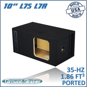 black 10" large single ported solo-baric sub box black 10" large single ported solo-baric sub box