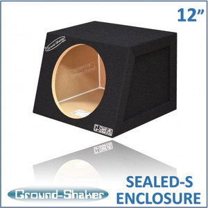 Ground Shaker GS-CP112B Black 12" Single Sealed Compact Subwoofer Box