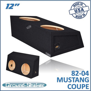 black 12" dual sealed sub box, fits 82-04 ford mustang coupe black 12" dual sealed sub box, fits 82-04 ford mustang coupe