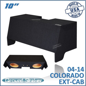 black 10" dual sealed sub box, fits 04-14 chevy colorado ext-cab black 10" dual sealed sub box, fits 04-14 chevy colorado ext-cab