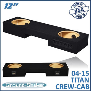 04-23 Nissan Titan Crew-Cab Black 12" Dual Sealed Subwoofer Box