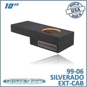black 10" single sealed sub box, fits 99-06 & 07 classic chevy silverado ext-cab black 10" single sealed sub box, fits 99-06 & 07 classic chevy silverado ext-cab
