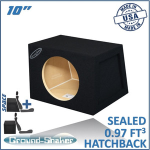 black 10" single sealed hatchback sub box black 10" single sealed hatchback sub box