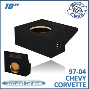 black 10" single sealed sub box, fits 97-04 chevy corvette c5/z06 coupe & convertible black 10" single sealed sub box, fits 97-04 chevy corvette c5/z06 coupe & convertible