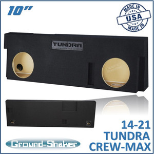 black 10" dual sealed sub box, fits 14-21 toyota tundra crew-max black 10" dual sealed sub box, fits 14-21 toyota tundra crew-max