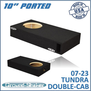 Toyota Tundra Double-Cab 2007-2023 Black 10" Single Ported Subwoofer Box