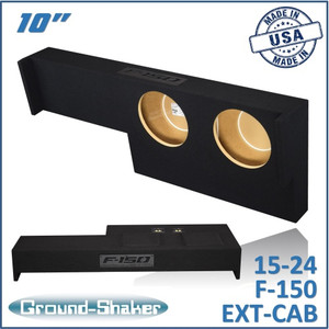 black 10" dual sealed sub box, fits 15-24 ford f-150 ext-cab black 10" dual sealed sub box, fits 15-24 ford f-150 ext-cab