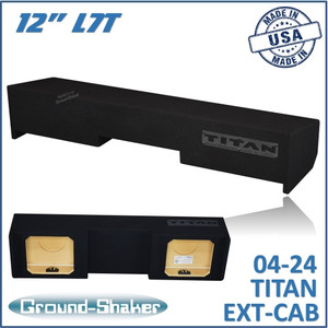 black 12" dual sealed l7t sub box, fits 04-23 nissan titan ext/king-cab black 12" dual sealed l7t sub box, fits 04-23 nissan titan ext/king-cab