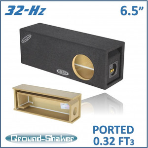 black 6.5" single 32-hz ported sub box black 6.5" single 32-hz ported sub box