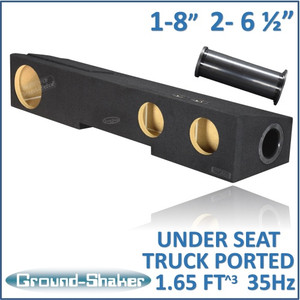 Extended & Crew-Cab Trucks Black 8" Single Forward Firing Ported Subwoofer Box With Two 6 1/2" Speakers