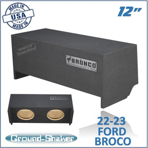21-23 Ford Bronco Black 12" Dual Sealed Subwoofer Box