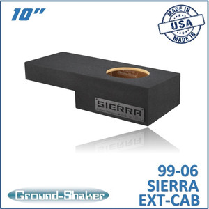 99-06 & 07 Classic GMC Sierra Extended Cab Black 10" Single Sealed Subwoofer Box